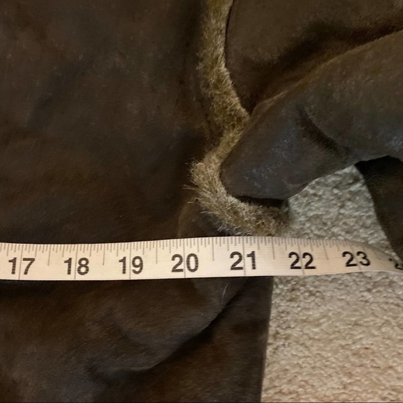 Vintage WINLIT Shearling Leather Coat, like new condition Hooded w/Faux Fur M - Picture 7 of 8